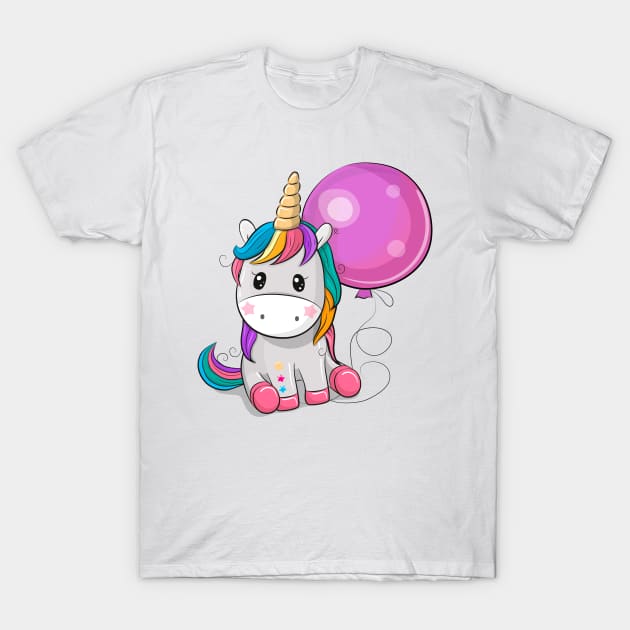 Cute Unicorn T-Shirt by Reginast777